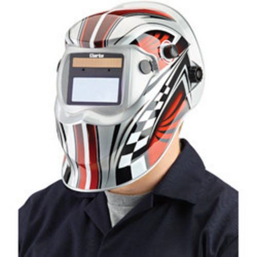 GWH6 Chequer Design Arc Activated Solar Powered Grinding/Welding Headshield